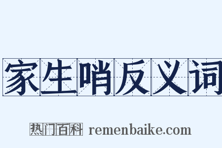 家生哨反义词是什么意思的图片